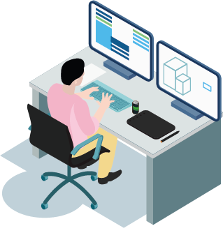 Bedrijfsbureau vastgoedbeheer icoon